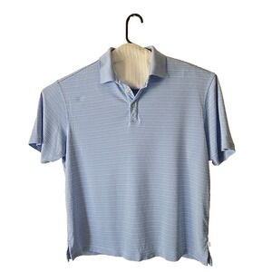 Tommy Bahama Polo Shirt Men's Large Blue Modal Blend Casual Ribbed Short Sleeve